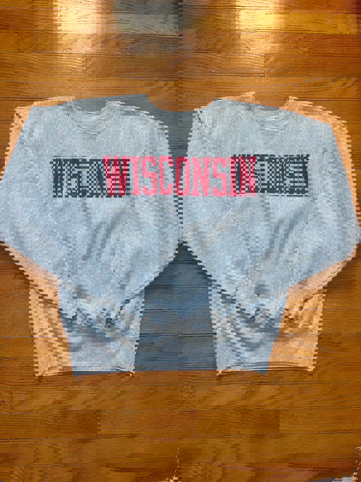 Vintage Champion University of Wisconsin Badgers Crewneck Sweater