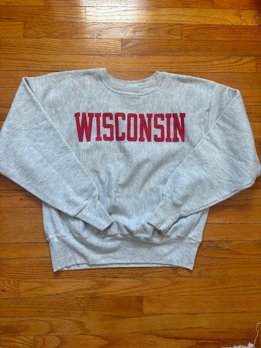 Vintage Champion University of Wisconsin Badgers Crewneck Sweater