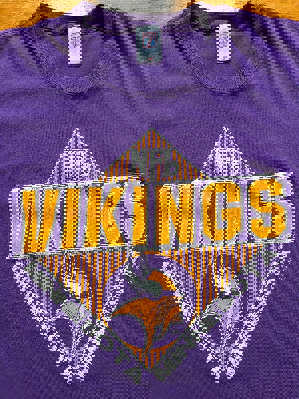 Vintage 1991 NFL Minnesota Vikings Logo 7 T-Shirt