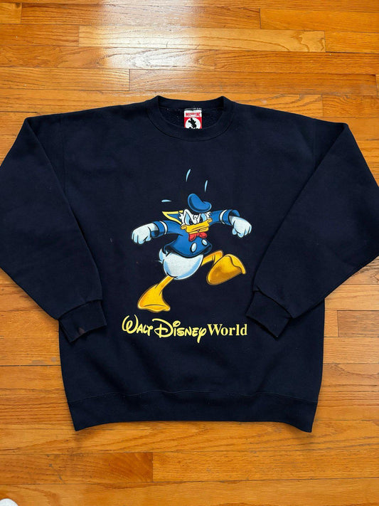 Vintage Mickey Donald Duck Walt Disney World Crewneck