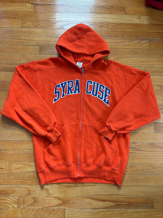 Vintage 90s Syracuse Orange Zip Up Hoodie Sweater