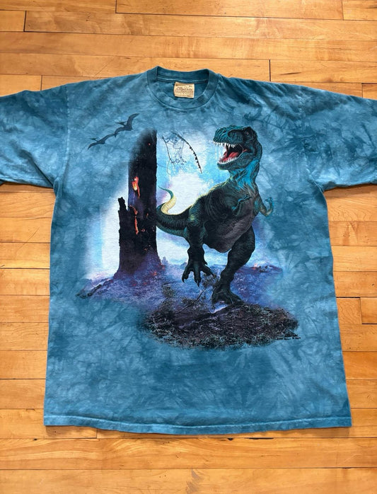 Vintage Dinosaur Nature The Mountains Tie Dye T-Shirt
