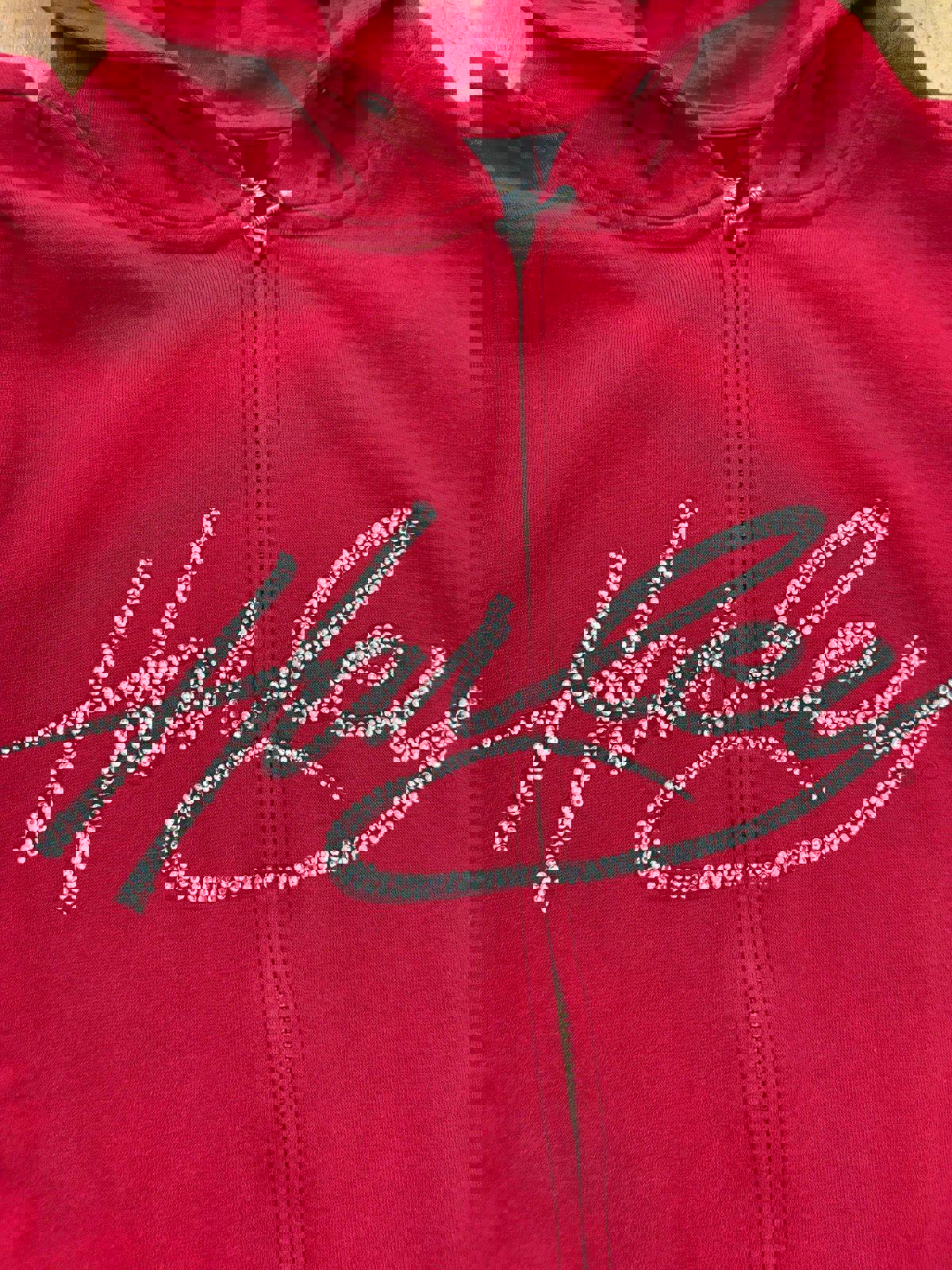 Vintage Harley Davidson Motorcycle Sparkle Bedazzled Hoodie Sweater