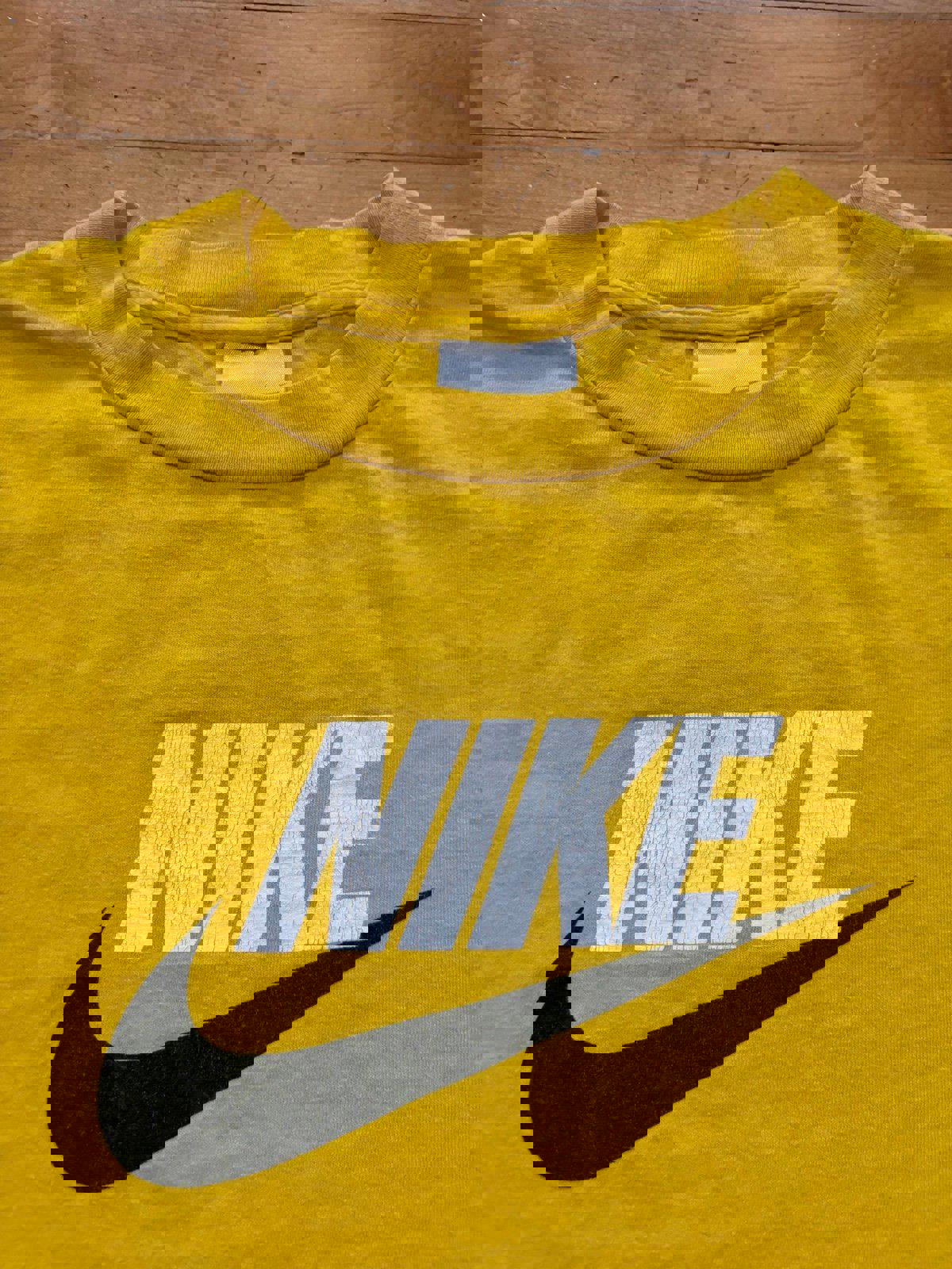 Vintage Nike Swoosh Yellow T-Shirt