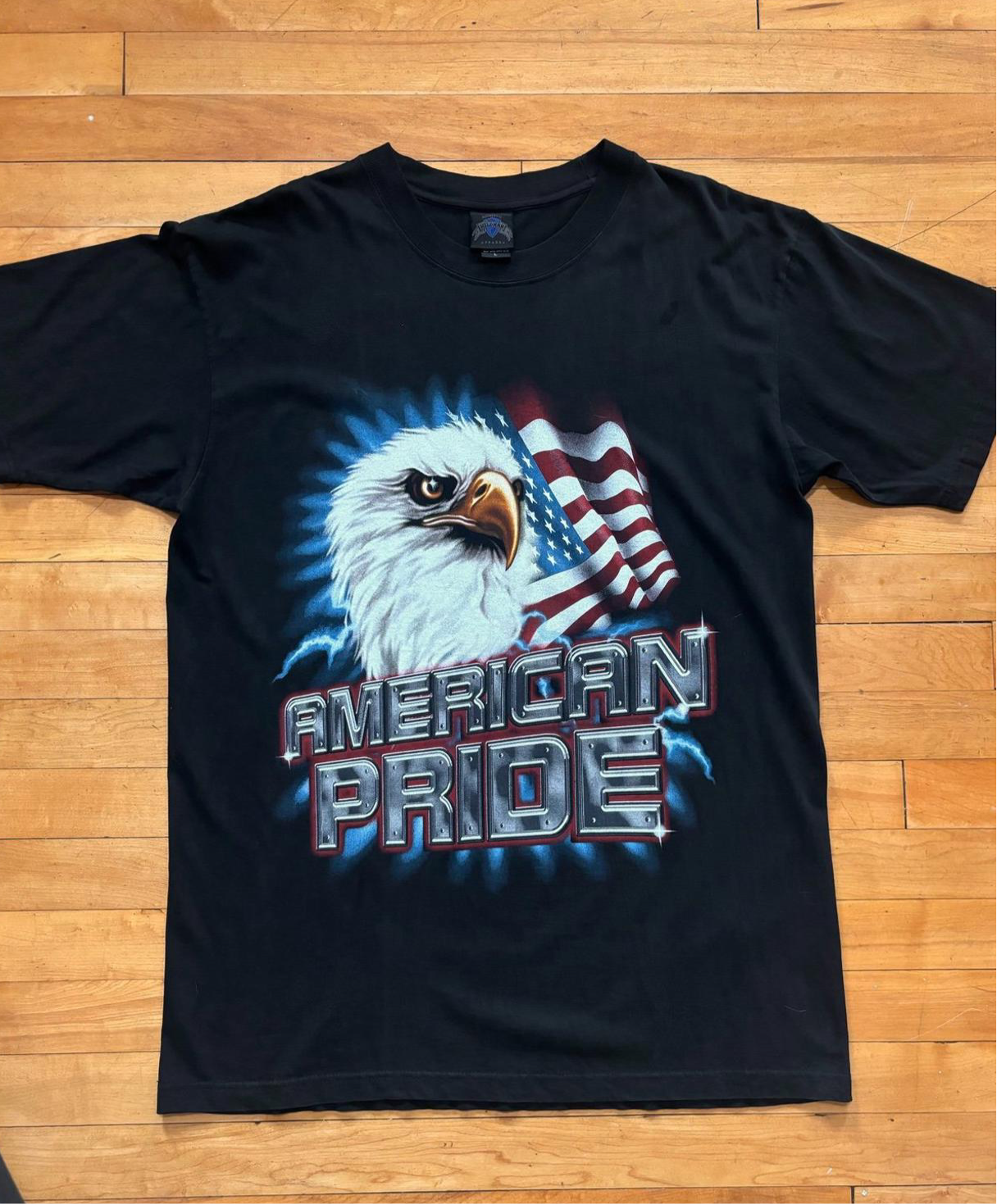 Vintage USA American Pride Eagle Lightning Thunder T-Shirt