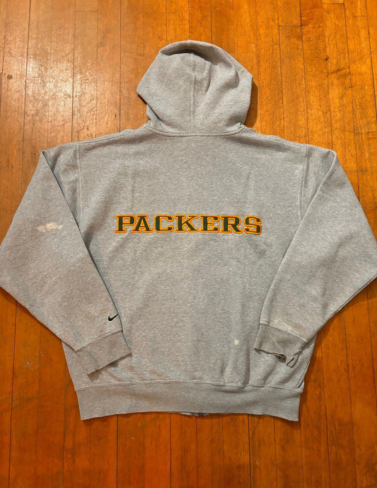 Vintage Nike Green Bay Packers Zip Up Hoodie
