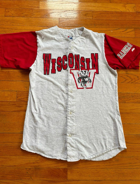 Vintage University of Wisconsin Badgers Baseball Jersey T-Shirt