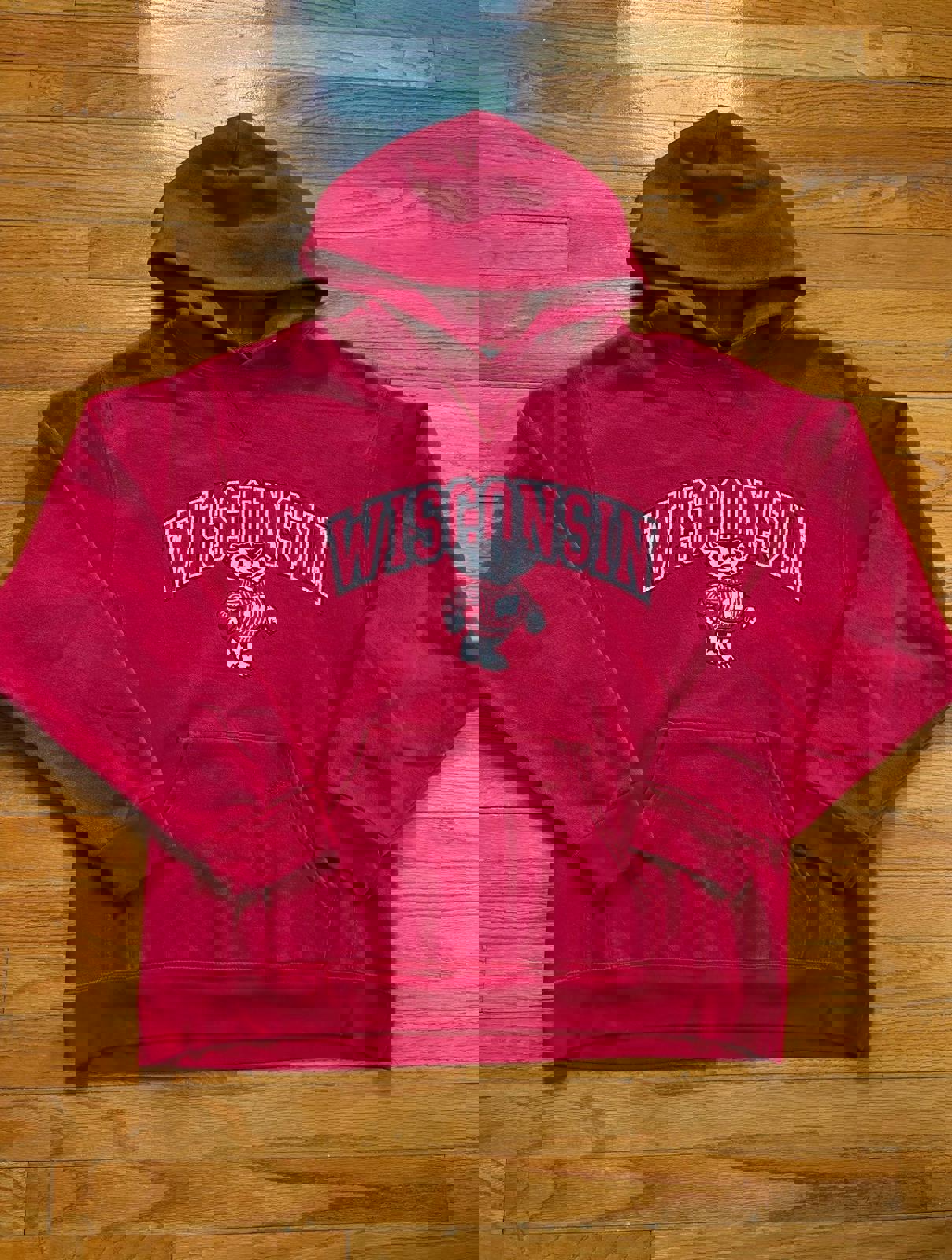 Vintage University of Wisconsin Badgers College NCAA Hoodie Sweater