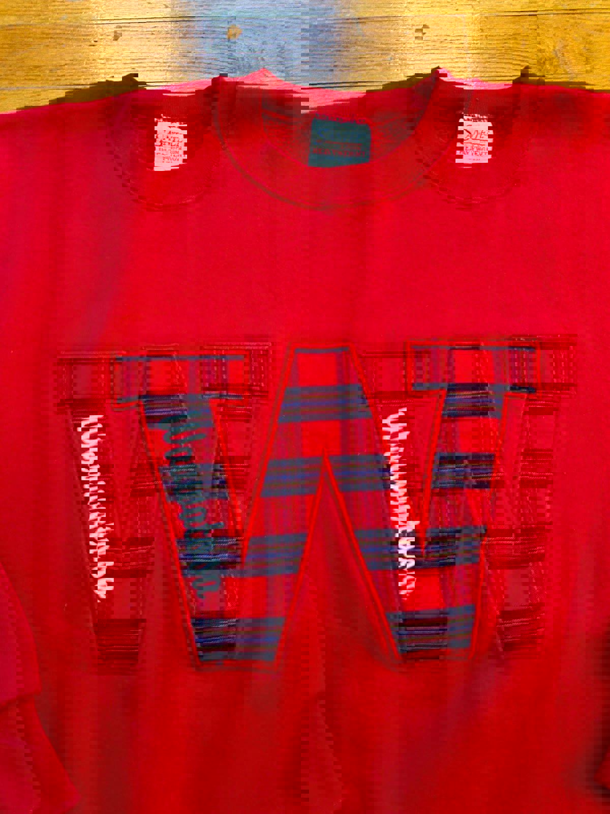 Vintage Wauwatosa Wisconsin Plaid Crewneck