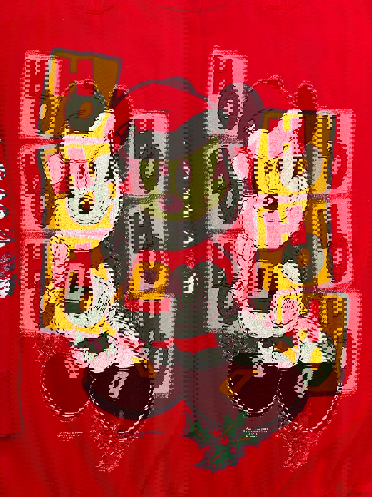 Vintage Walt Disney Christmas Holiday Mickey Mouse Winter Sweater