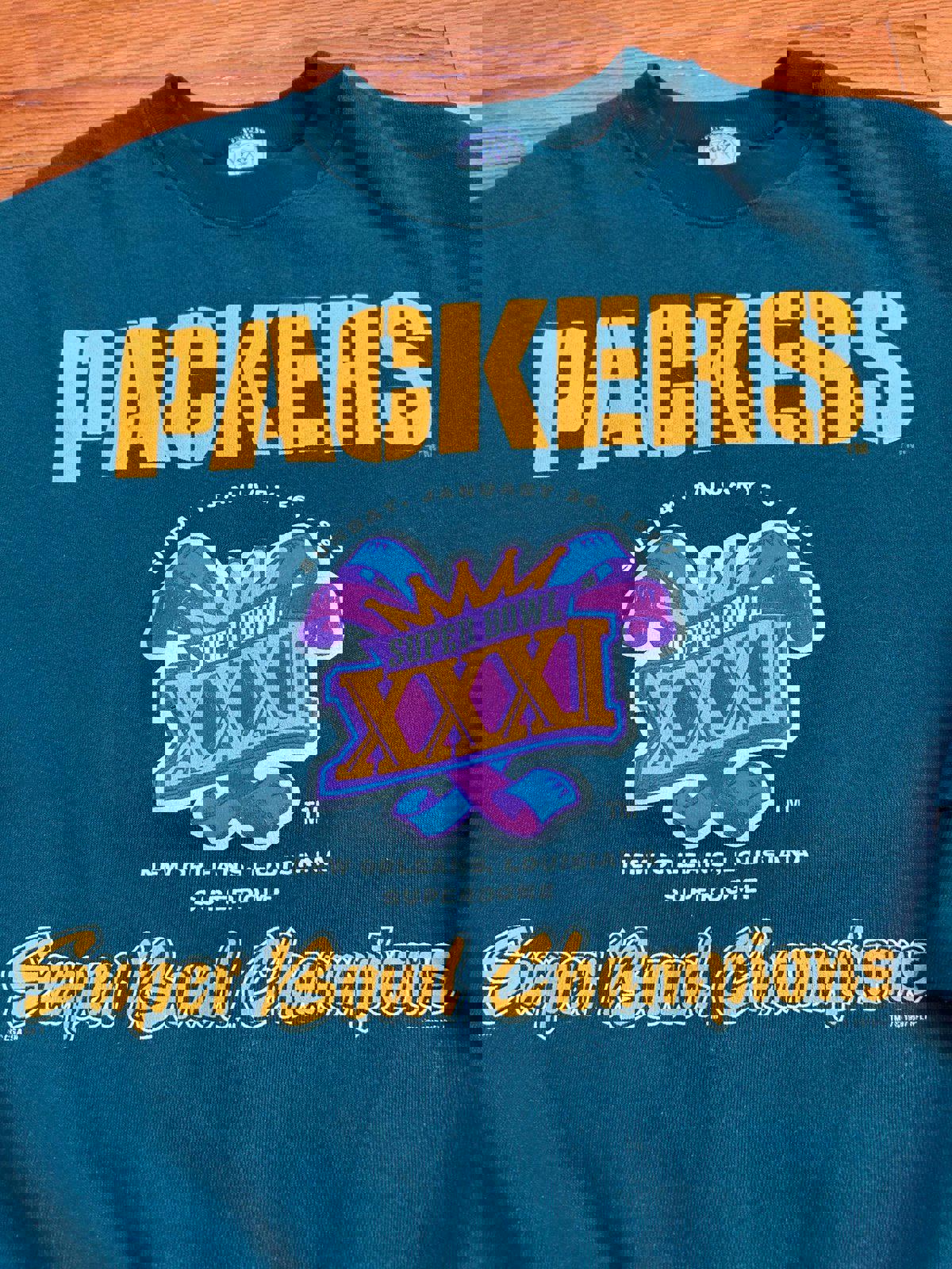 Vintage 90s NFL Green Bay Packer Super Bowl XXXI Champions Crewneck Sweater