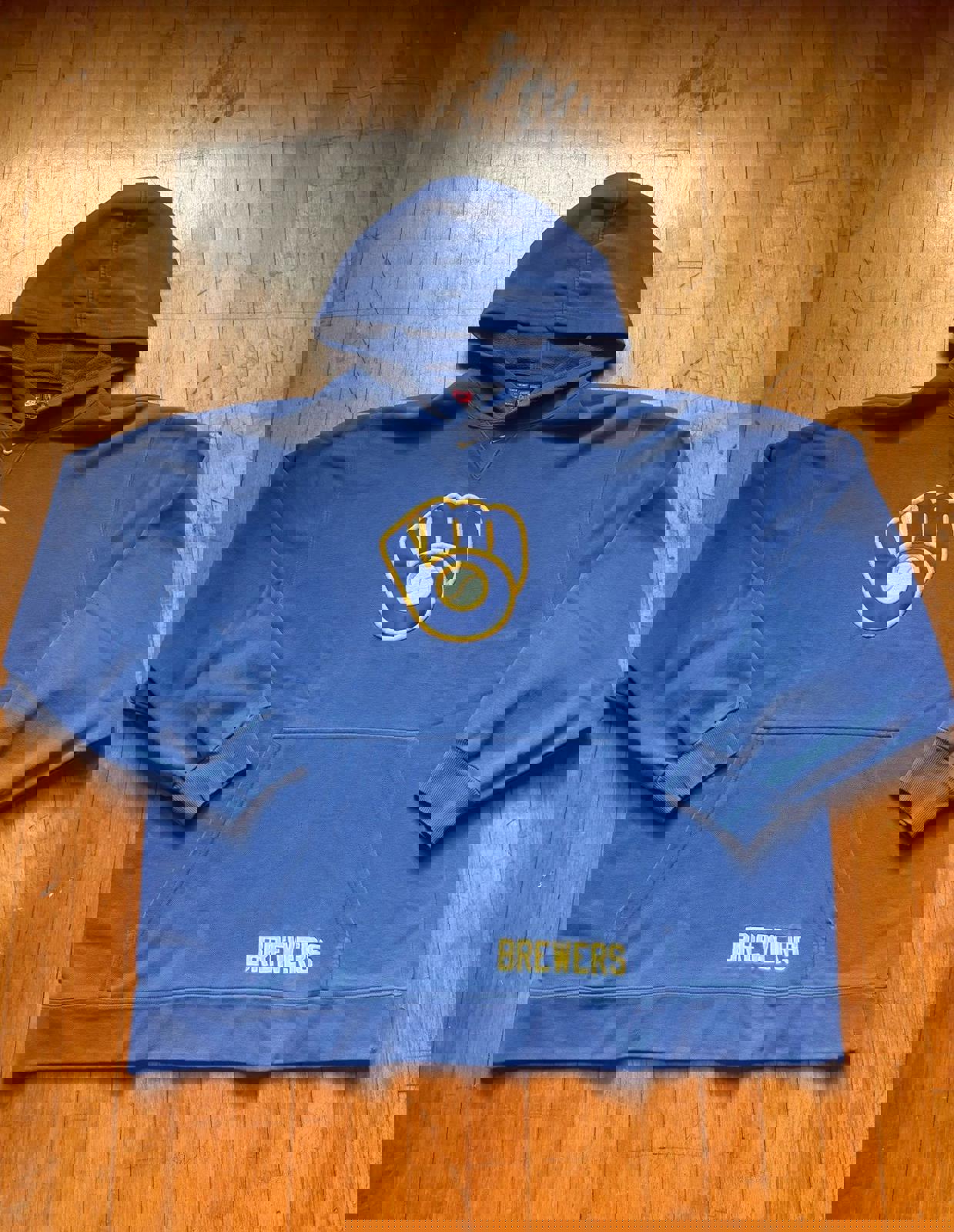 Vintage Nike MLB Milwaukee Brewers Center Swoosh Hoodie