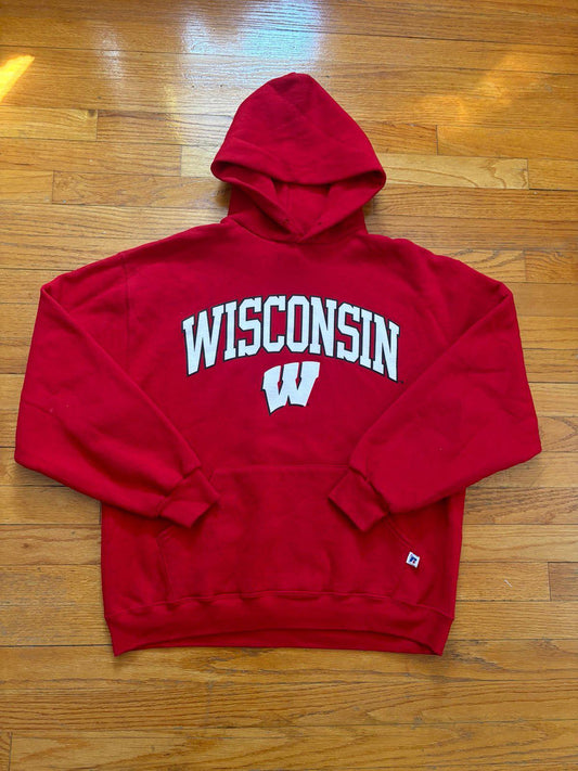 Vintage University of Wisconsin Badgers College NCAA Hoodie Sweater