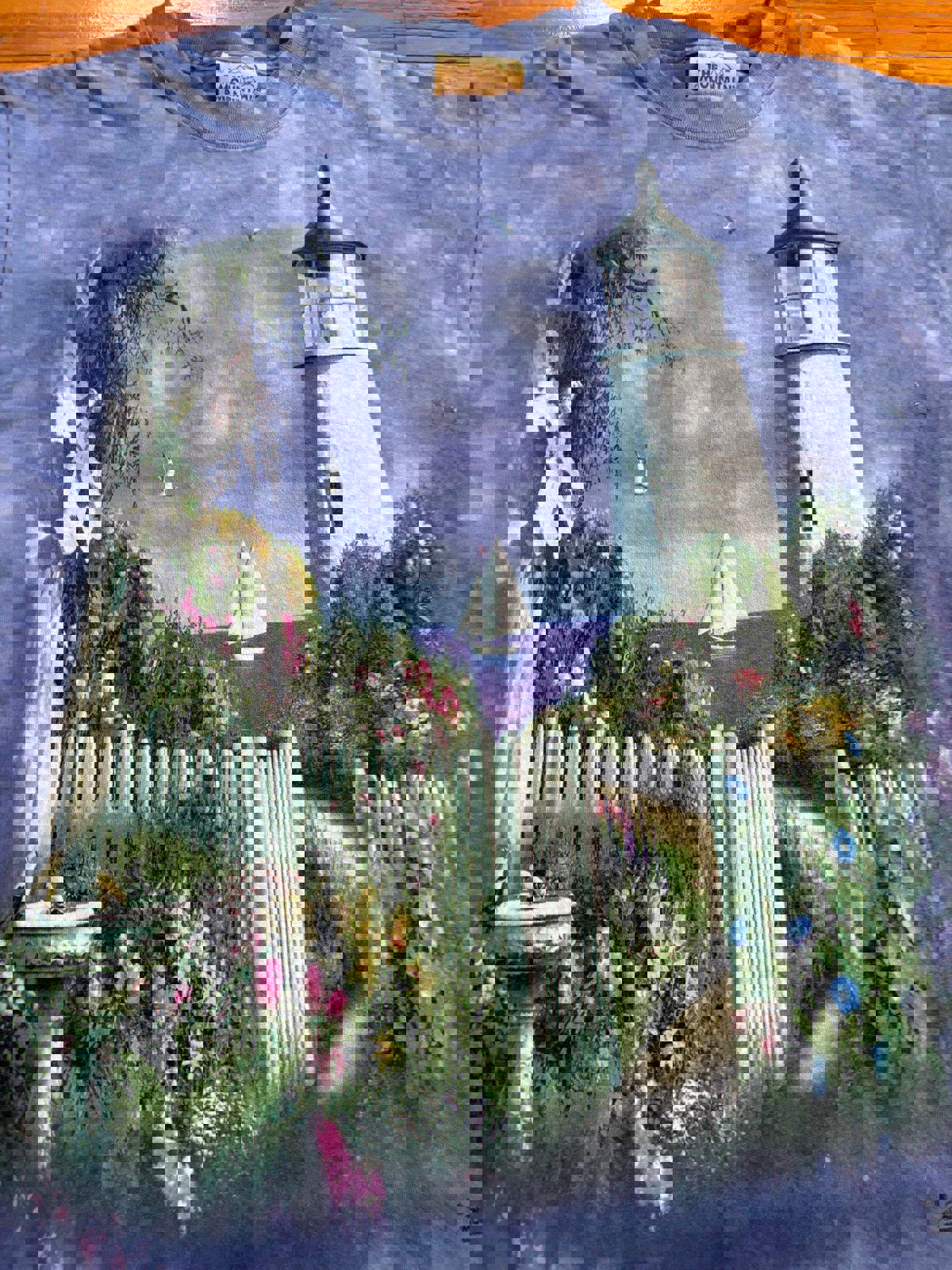 Vintage Tie Dye The Mountains Nature Flowers Lighthouse T-Shirt