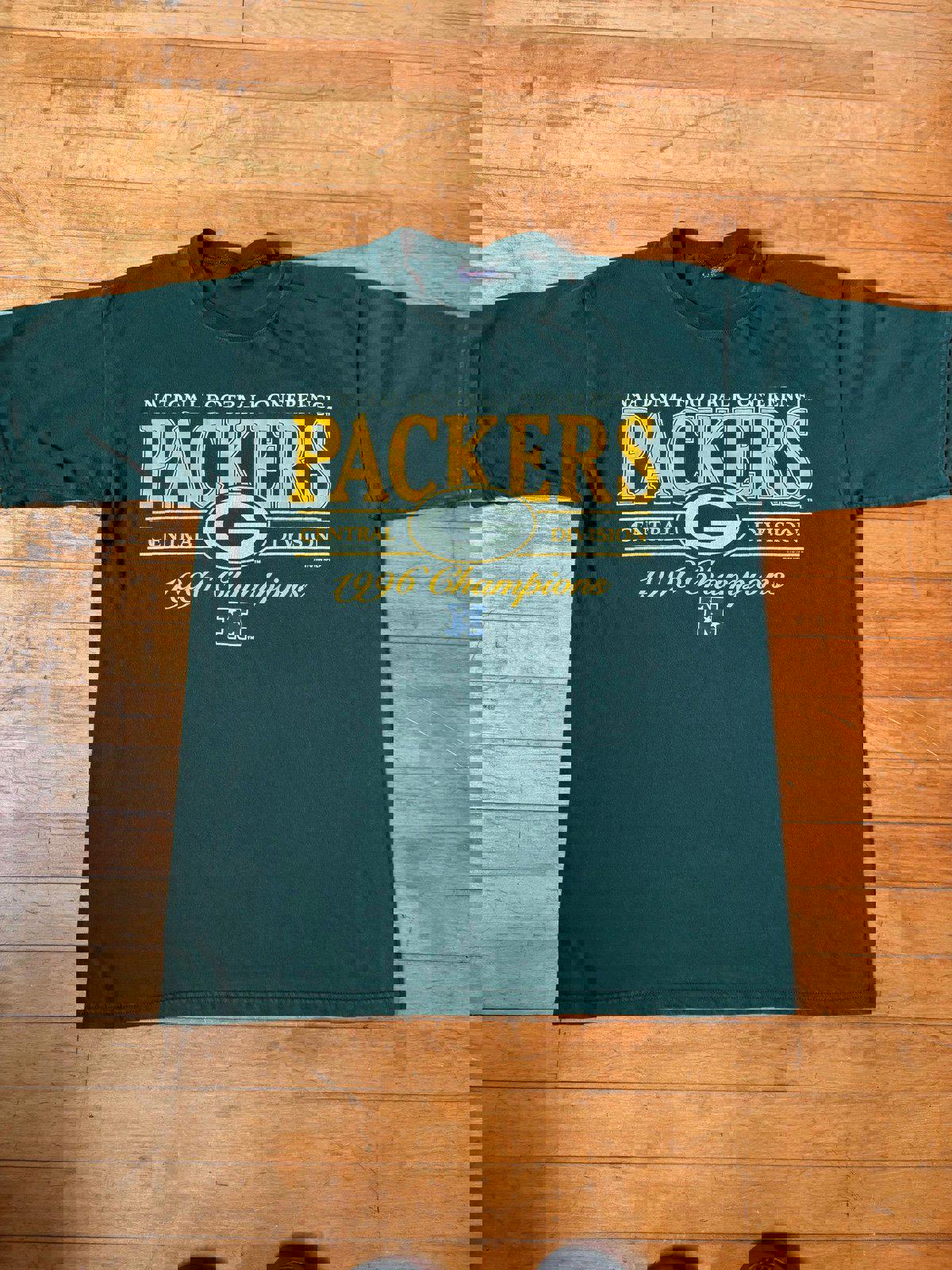 Vintage 90s NFL Green Bay Packers Super Bowl Champion T-Shirt