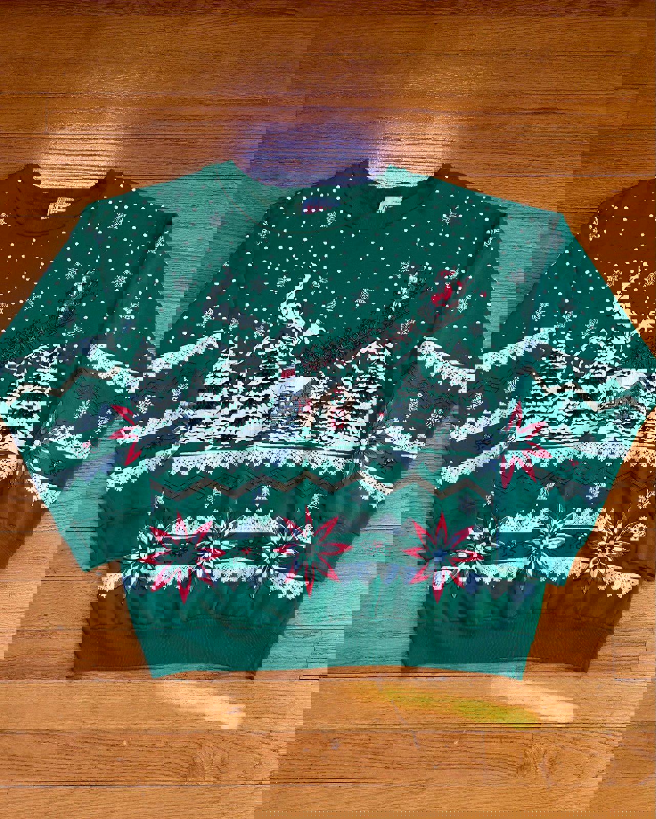 Vintage Christmas Winter Nature AOP Crewneck