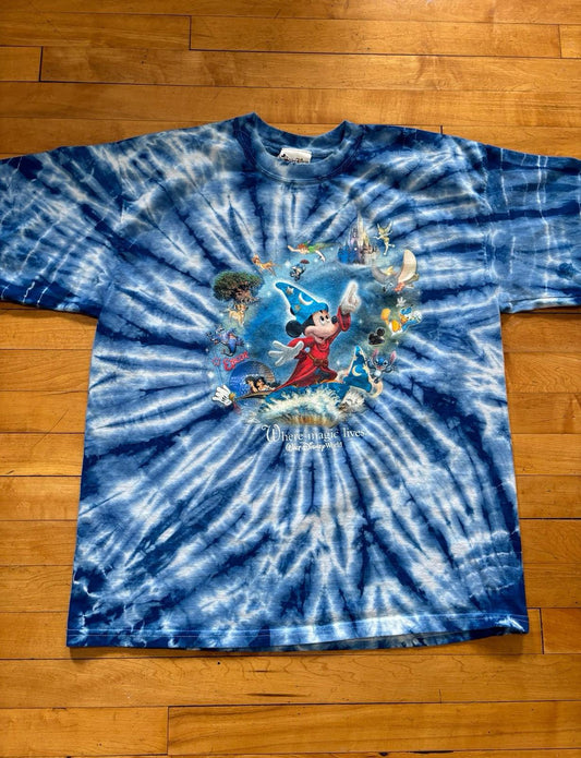 Vintage Walt Disney World Mickey Mouse Tie Dye AOP T-Shirt