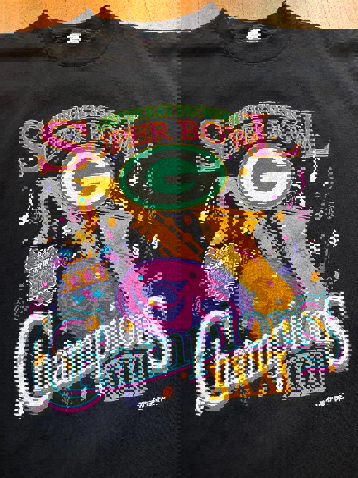 Vintage 90s NFL Green Bay Packers Super Bowl Champion T-Shirt