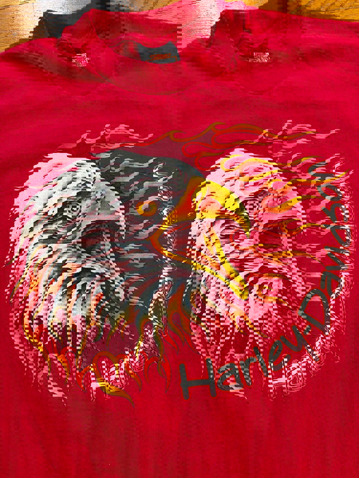 Vintage 90s Harley Davidson Motorcycle Eagle T-Shirt