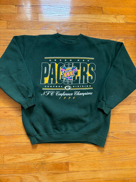 Vintage 90s NFL Green Bay Packer Super Bowl XXXI Champions Crewneck Sweater