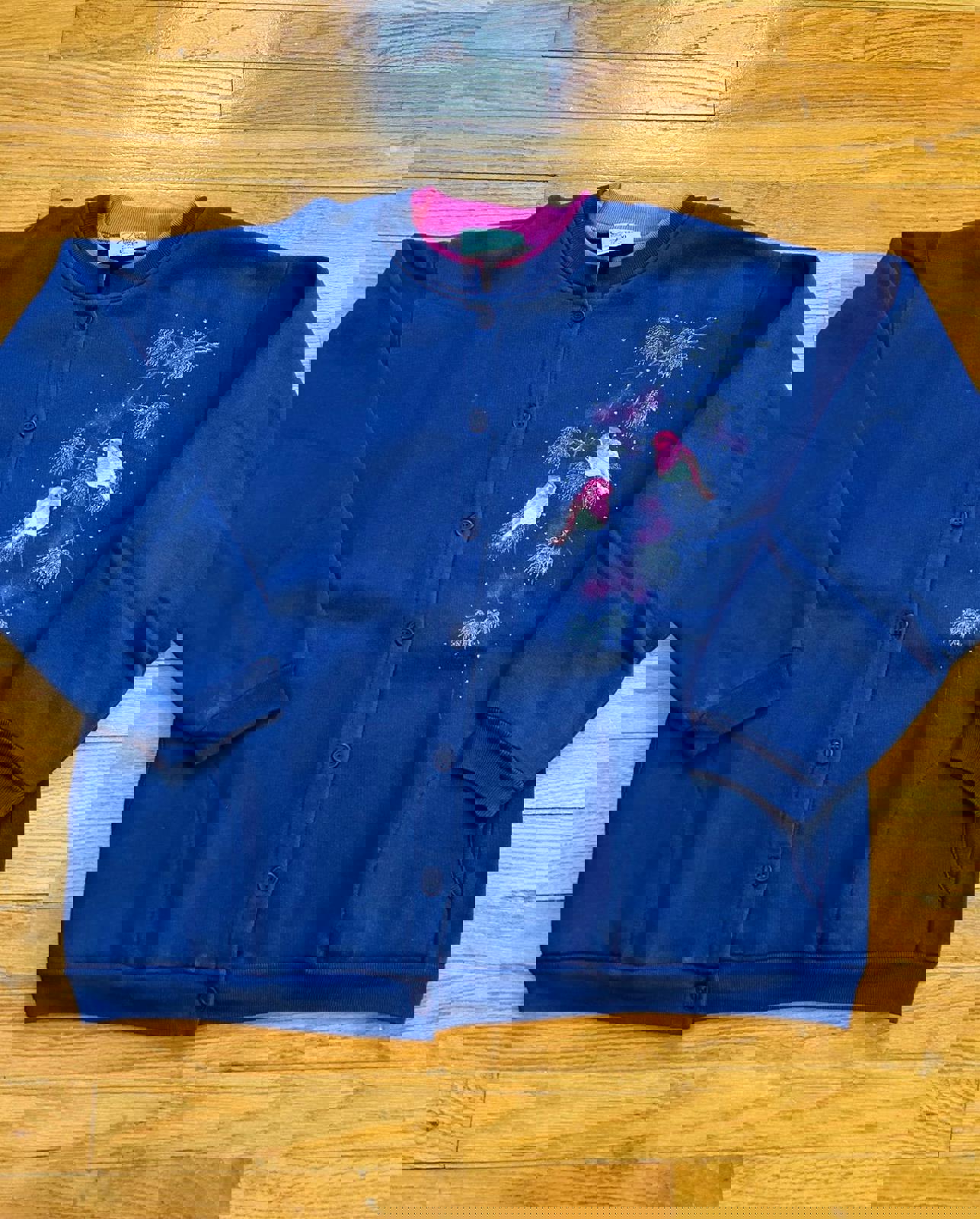 Vintage Nature Birds Flowers Crewneck Sweater