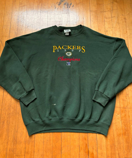 Vintage 90s NFL Green Bay Packers Super Bowl XXXI Champions Crewneck Sweater