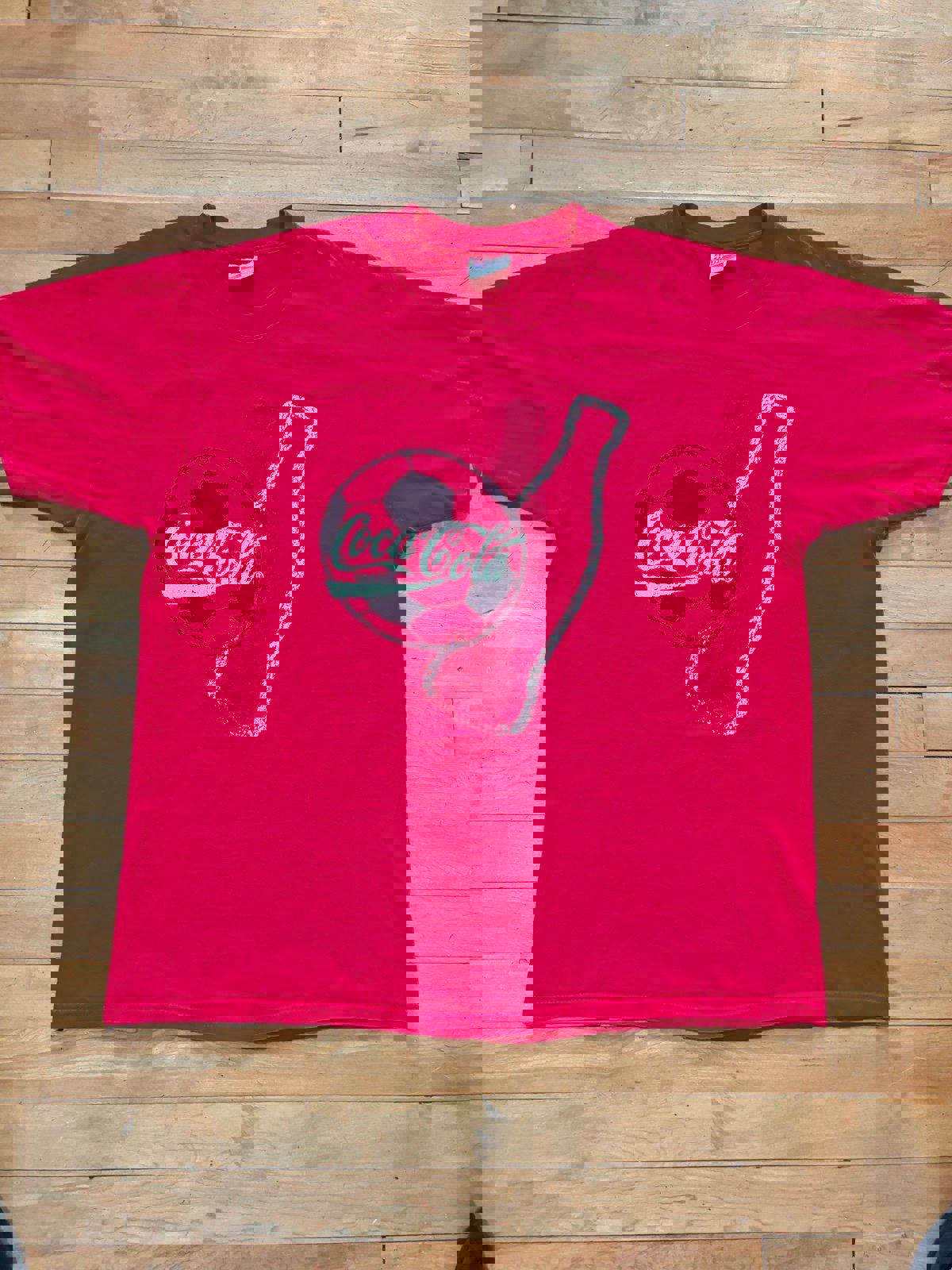 Vintage Coca Cola Coke Soccer Promo T-Shirt