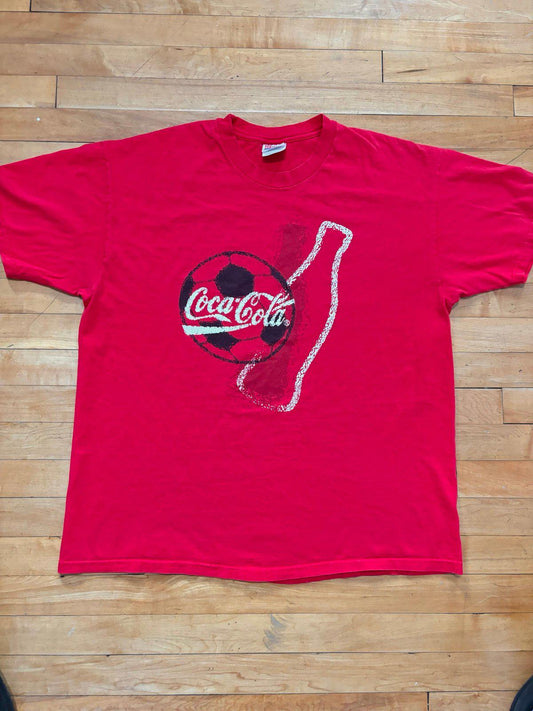 Vintage Coca Cola Coke Soccer Promo T-Shirt