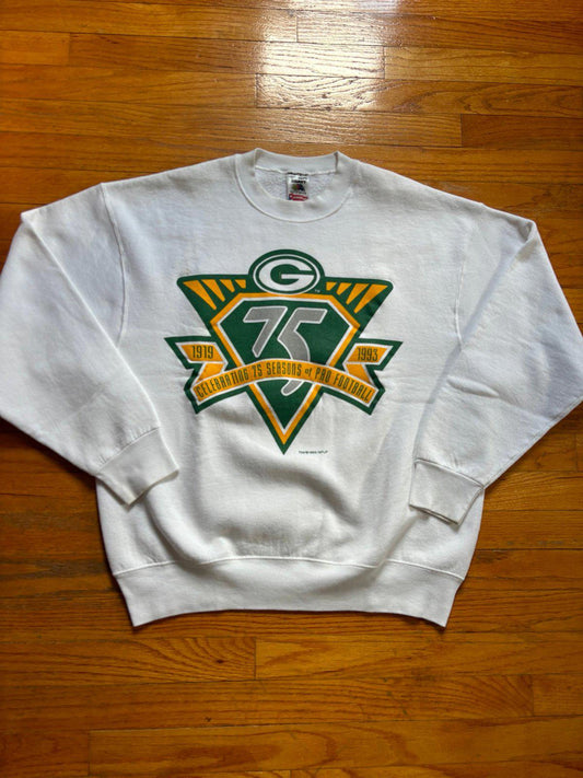 Vintage 90s NFL Green Bay Packers 75th Anniversary Crewneck