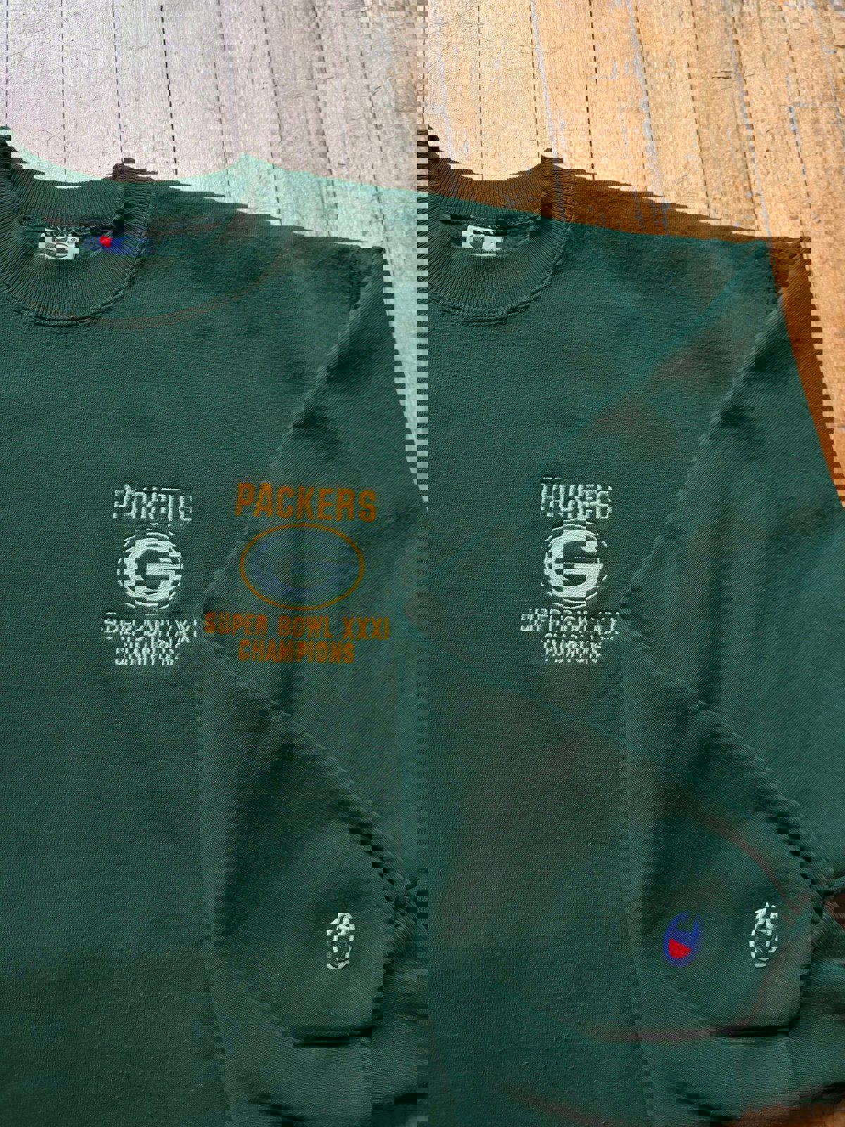 Vintage 90s NFL Green Bay Packers Super Bowl XXXI Champions Crewneck Sweater