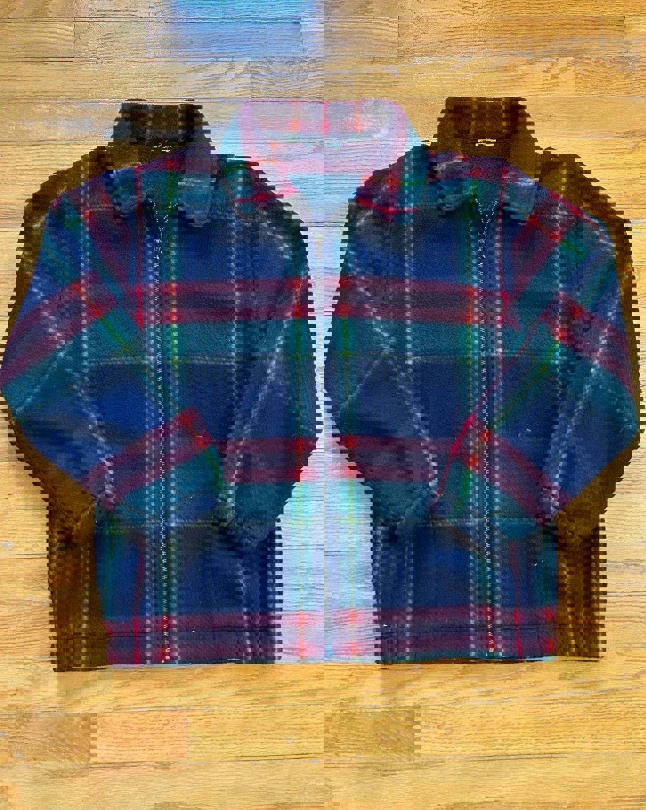 Vintage Plaid Fleece Sweater