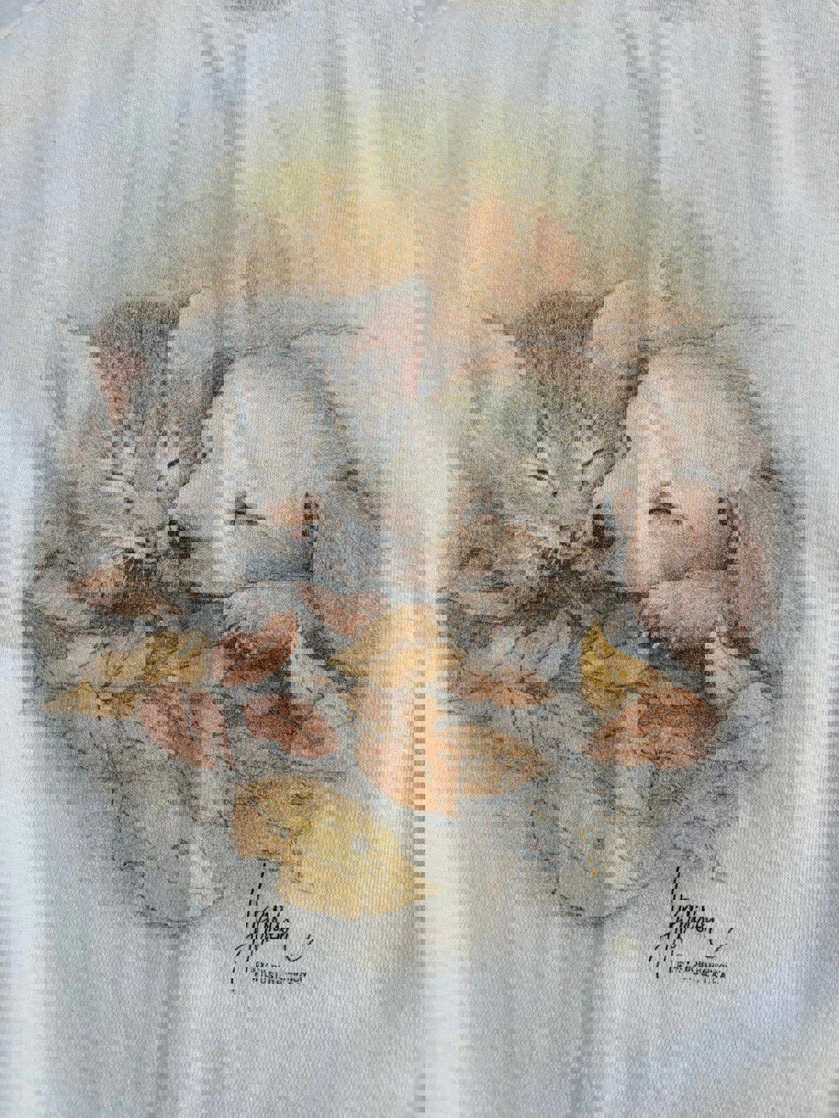 Vintage Fall Dog Puppies Kitten Crewneck Sweater