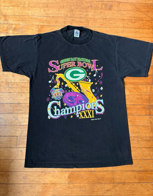 Vintage 90s NFL Green Bay Packers Super Bowl Champion T-Shirt