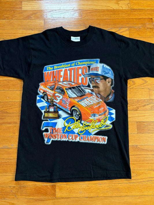Vintage 90s NASCAR Dale Earnhardt Wheaties Racing Champion T-Shirt