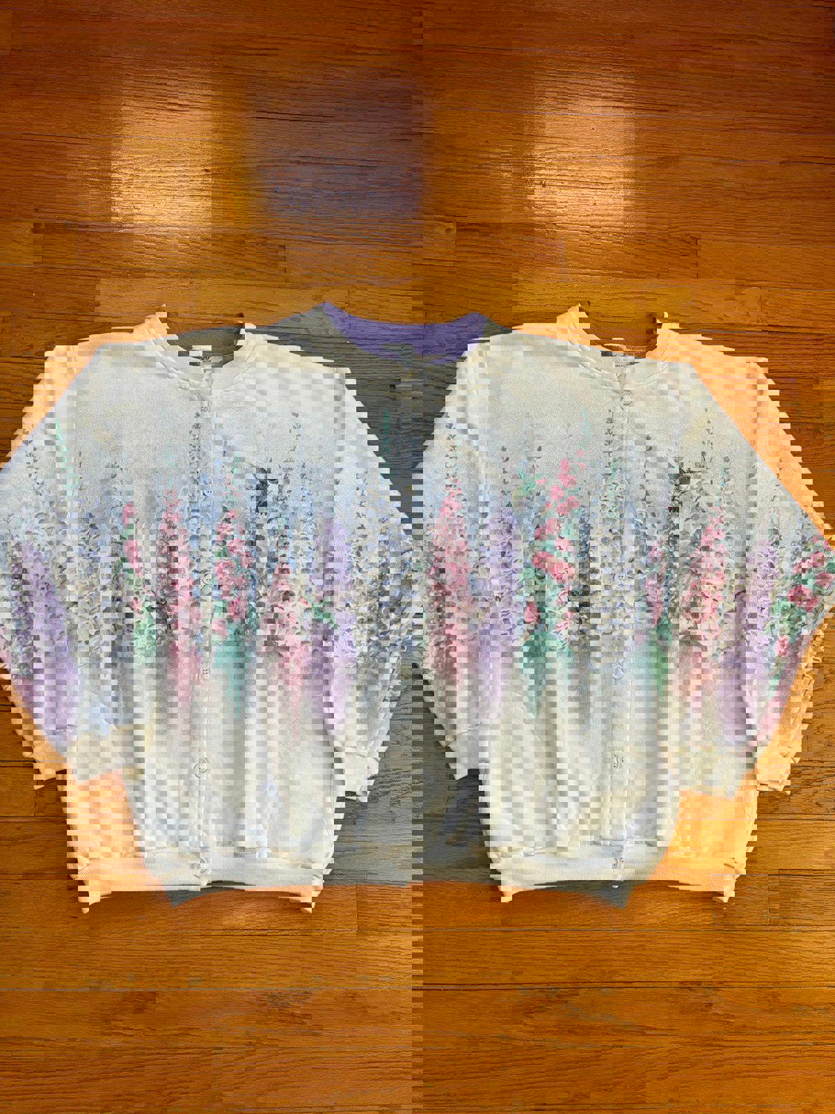 Vintage Nature Birds Flowers AOP Crewneck Sweater