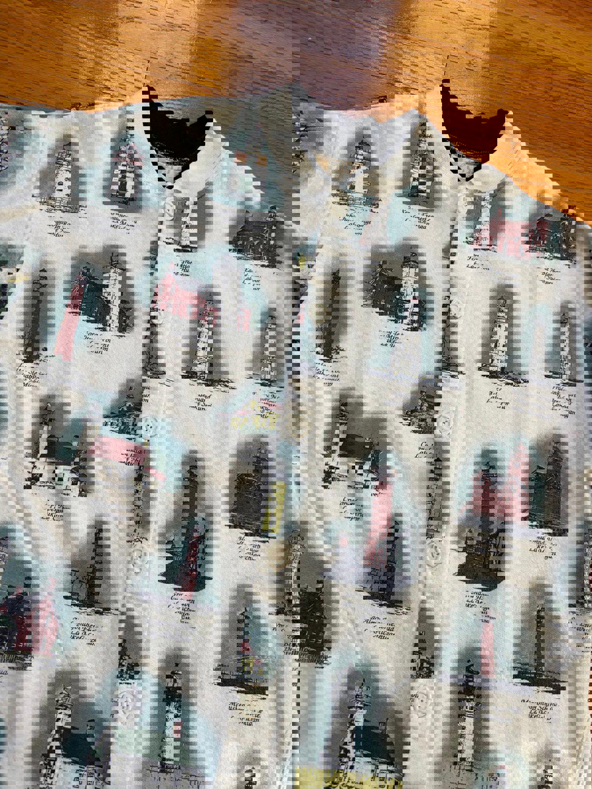 Vintage Great Lakes Lighthouse AOP Sweater