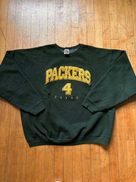 Vintage 90s NFL Green Bay Packers Brett Farve Crewneck Sweater