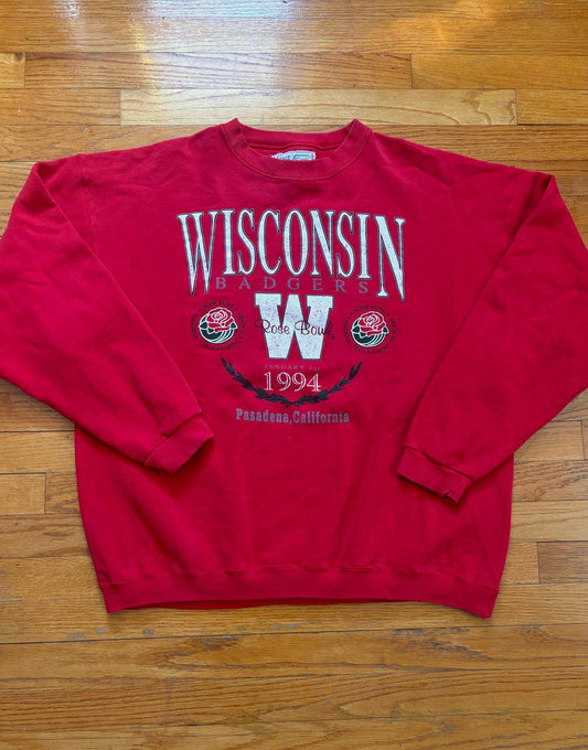 Vintage University of Wisconsin Badgers Rose Bowl Crewneck Sweater