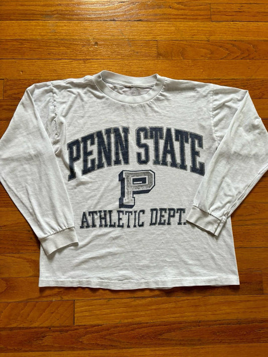 Vintage 80s  University of Penn State Long Sleeve Single Stitch T-Shirt