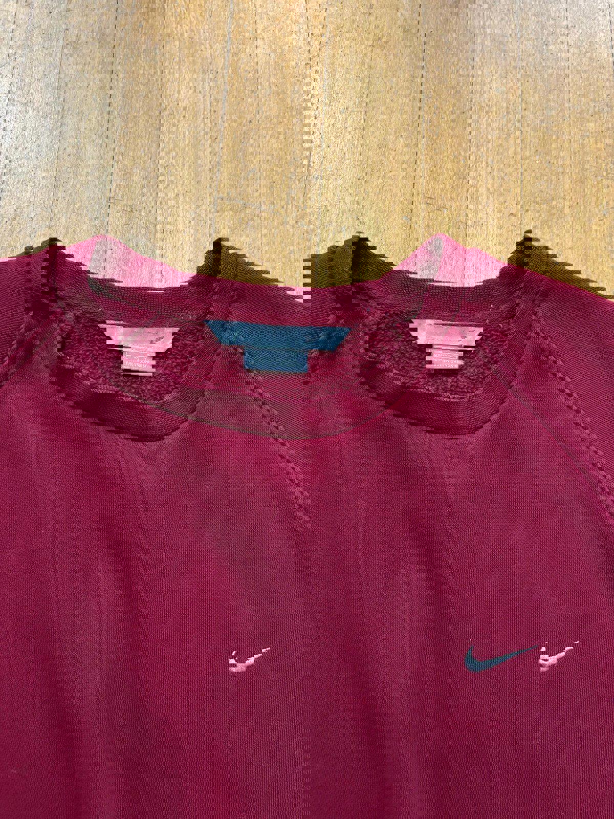 Vintage Nike Swoosh Red Maroon Crewneck