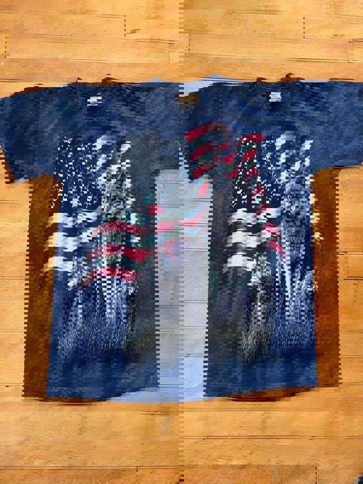 Vintage Nature Wolf The Mountains USA Tie Dye T-Shirt