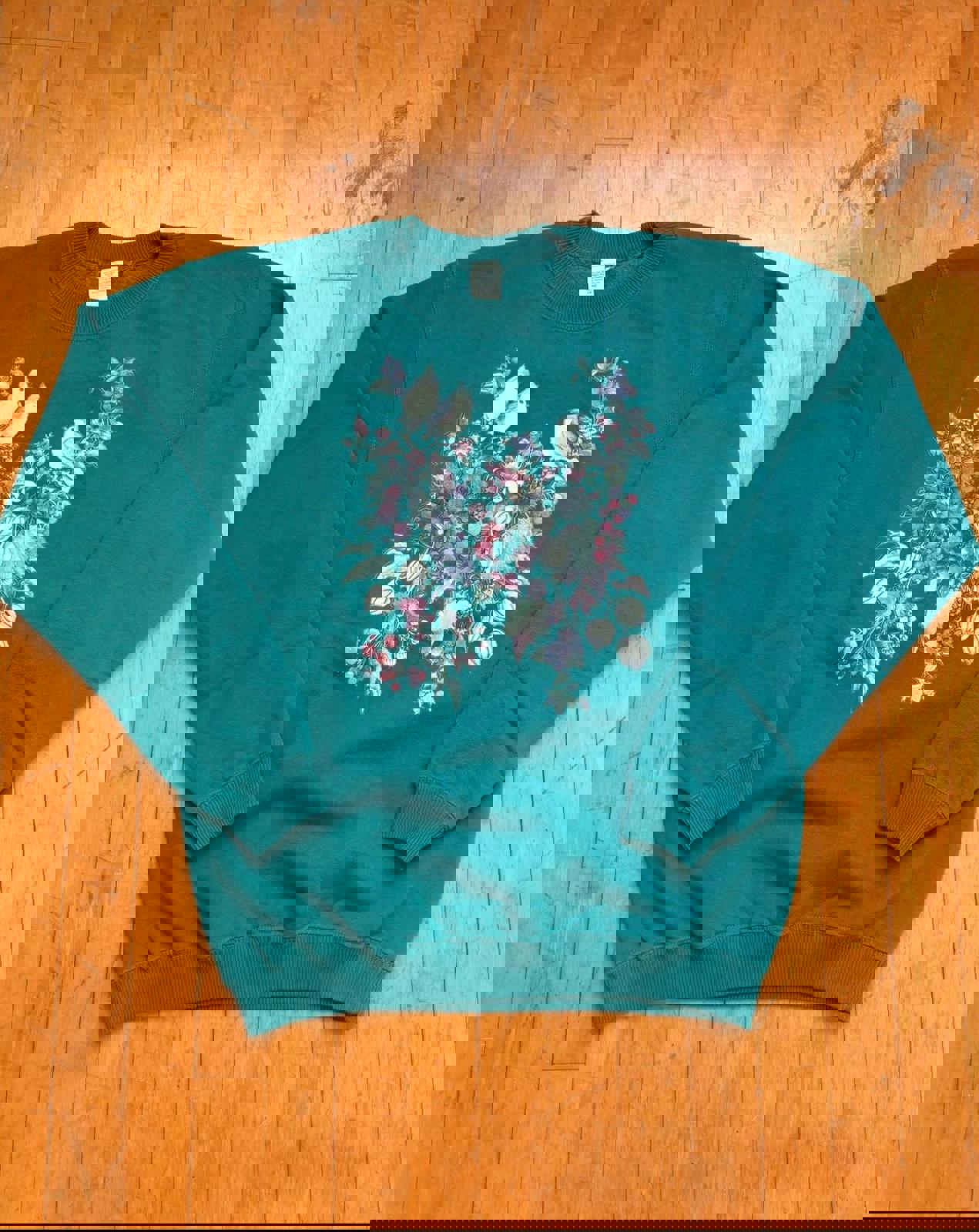 Vintage Nature Birds Flowers Crewneck Sweater