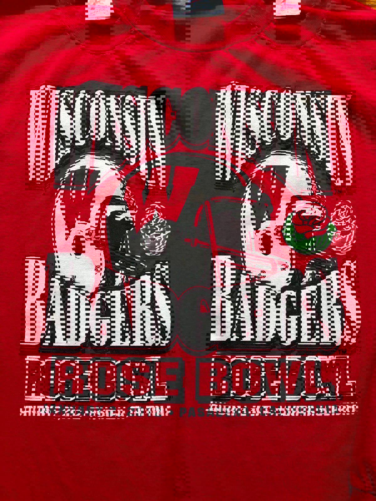 Wisconsin Badgers Football Rose Bowl Long Sleeve T-Shirt